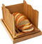 Bamboo Bread Slicer for Homemade Bread Loaf Wooden Bread Cutting Board with Crumble Holder Foldable, Adjustable and Compact Loaf Cutter Thin or Thick Slices