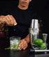 TheBarsentials Boston Shaker Set for Cocktails with 28oz and 18oz Weighted Tins, Professional Muddler and Jigger - Stainless Steel Bar Tools (4pc set)