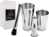 TheBarsentials Boston Shaker Set for Cocktails with 28oz and 18oz Weighted Tins, Professional Muddler and Jigger - Stainless Steel Bar Tools (4pc set)