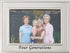 Lawrence Frames Sentiments Collection, Brushed Metal 4 by 6 Four Generations Picture Frame