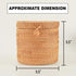 CLAYNIX Rattan Round Tissue Box Wicker Toilet Paper Holder Single Roll Cover Protector Circle Container Dispenser with Lid for Bathroom Vanity, Toilet Tank, Home Decor, Hotel, Office, Car Accessories