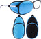 eZAKKA Eye Patches for Adults, Eye Patch for Glasses Silk Patch for Lazy Eye Amblyopia Strabismus and After Surgery (Navy Blue+Black)