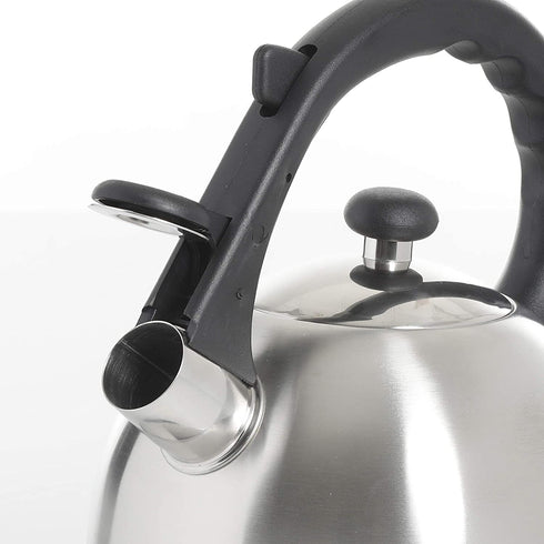 Mr Coffee Claredale Whistling Tea Kettle, 2.2-Quart, Brushed Stainless Steel