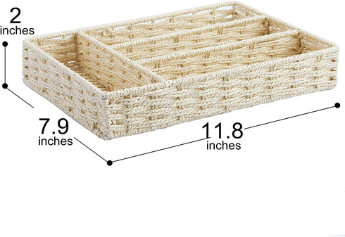 desk kitchen utensil drawer organizer tray, narrow silverware remote holder organizer small tray for drawer flatware organizer utensil cutlery tray eating table