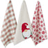 DII Christmas Kitchen Collection Embellished Dishtowel Set, 18x28, Gnome, 3 Piece
