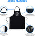 Savvy Designs BBQ Apron Funny Apron - Your Opinion is Not in The Recipe - Adjustable Black Apron with Pockets