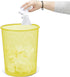 Mind Reader Set Garbage Waste Basket Recycling Bin, Round, Yellow