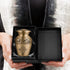 Bronze Cross Beautiful Small Mini Keepsake Urn for Human Ashes - Qnty 1 - With Velvet Bag