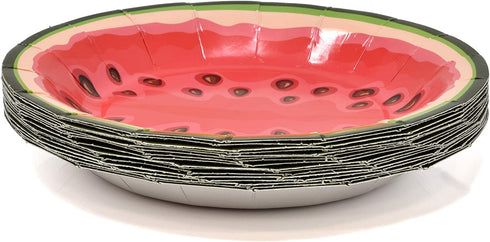 Watermelon Party Supplies Tableware Set 24 9" Plates 24 7" Plate 24 9 Oz. Cups 50 Lunch Napkins Pink Green Melon Fruit Slice Disposable Paper Goods for Summer Picnic Baby Shower & Birthday Party Decor