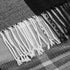 JUDYBRIDAL Plaid Chenille Throw Blanket Extra Soft Blanket All-Season Dual-Sided Home Decor Blankets with 3 Inches Tassels for Bed Sofa Couch Chair 50" W x 67" L (Black/White)