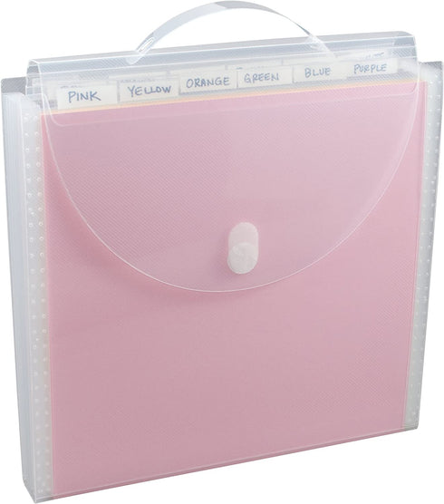 Storage Studios Expandable Paper Organizer 12 Pockets, 1.375 x 13.125 x 13.25 Inches, Clear (CH93389)
