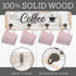 LotFancy Coffee Mug Holder, Rustic Wall Mounted Mug Rack with 12 Cup Hangers, Farmhouse Wood Cup Organizer for Home, Office, Kitchen Display Storage Collection, White Coffee Nook Décor