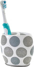 Avanti Linens Dotted Circles Collection, Toothbrush Holder, White