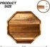 Wooden Tray For Food & Decor, Wooden Serving Board & Platter, Wood Serving Trays & Plates, 10™ x 10' Wood Tray & Serving Platters, Acacia Wood Plate Set of 2, Wood Charger Plates