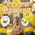 38 Pcs Gudetama Theme Birthday Party Decorations,Party Supply Set for Kids with 1 Happy Birthday Banner Garland , 13 Cupcake Toppers, 18 Balloons,6 Spiral for Party Decorations