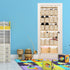 DAMAHOME Over The Door Shoe Organizer 22 Breathable Large Pockets Hanging Shoes Rack Closet Storage Holder with 4 Metal Hooks for Men Women Kids Nursery Organizer, Gold Modern Pattern, 67?x23?