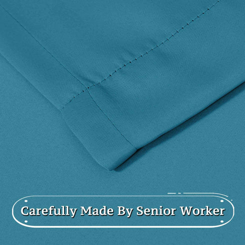 Teal Blackout Curtains Grommet Thermal Insulated Room Darkening Bedroom Curtain Panel 63 Inch Length Teal Drapes (2 Panels) for Nursery Room Curtain, Set of 2 Panels, 52 x 63 Inches Each Panel, Teal