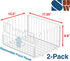 Simple Houseware 2 Pack Stackable Large Wide Entry Basket Bin, White, 17-Inch