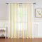 Central Park Sheer Yellow and White Stripe Farmhouse Curtains Boucle Linen Window Curtain Panel Pairs Yarn Dyed Woven 63 Inches Long for Living Room Bedroom 2 Pack Rod Pocket Rustic Living Panels