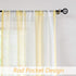 Central Park Sheer Yellow and White Stripe Farmhouse Curtains Boucle Linen Window Curtain Panel Pairs Yarn Dyed Woven 63 Inches Long for Living Room Bedroom 2 Pack Rod Pocket Rustic Living Panels