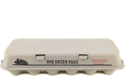 Little Giant Solid Top Paper Egg Cartons for Twelve Eggs (20-Count; White)