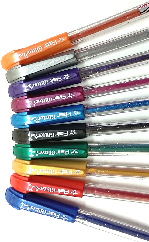 Xtra Sparkle Glitter Gel 10 Colours Xtra Sparkle Gel Pen by Flair