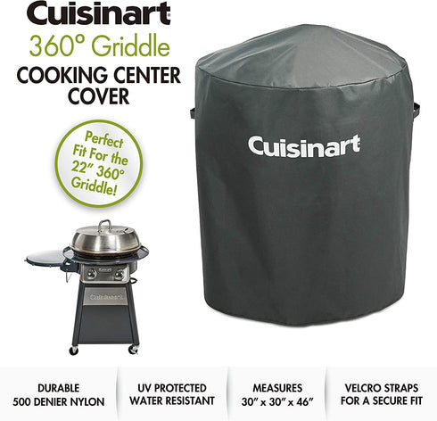 Cuisinart CGWM-003 360° Griddle Cooking Center Cover, Size Designed to fit The 22" CGG-888 360 Griddle Measures 30" x 30" x 46" (Does not fit XL 360 Griddle CGWM-056)