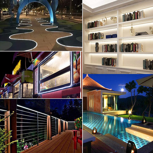 Upgraded Solar LED Strip Lights,180 LED 19.6FT Bright White Balcony Lights Solar Powered,8 Lighting Modes Waterproof Outdoor Lights for Christmas Terrace, Balcony, Stairs, Chicken Coop, Pergola Decor