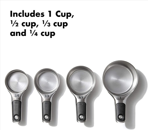 OXO Good Grips 4 Piece Stainless Steel Measuring Cups with Magnetic Snaps