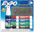 EXPO Low Odor Dry Erase Marker Starter Set, Chisel Tip, Assorted, Whiteboard Eraser, Cleaning Spray, 6 Count