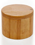 Home Intuition Bamboo Salt and Spice Storage Box With Magnetic Swivel Lid, 2 Pack