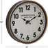 Deco 79 52584 Wall Clock, White/Oak Brown/Black/Red/Brass