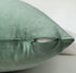 mixeoo Comfy Sage Green Throw Pillow Covers Decorative Square Solid Thick Velvet Super Soft Cushion Cases Home Decor for Sofa Couch Living Room Chair, Set of 2, 20 x 20 Inch
