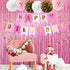 Archome 64pcs Pink Party/Birthday Decorations For Princess Decorations/Birthday Decorations For Grils/Women