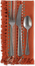 DII Tabletop Collection, Southwest Hacienda Stripe, Napkin Set, 20x20, Sedona Sunset, 6 Piece