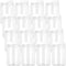 Fasmov 16 Pack 17 oz Plastic Jars with Screw on Lids Storage Jars with White Sealing Caps, Wide Mouth, BPA Free, PET Jars Bulk for Home & Kitchen Pantry Organization and Storage