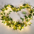 2 Pack 6 Ft. Ivy String Lights Battery Operated Artificial Ivy Lights 72 LED Vine Lights Bedroom Vines Lights for Wall Room Window Wedding Indoor Party Festival Decor ( Warm White)