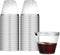 Stock Your Home Silver Rim 9 Ounce Clear Plastic Cups (100 Pack) Disposable Party Cups - Old Fashioned Reusable Plastic Tumblers for Weddings, Parties and Everyday Use