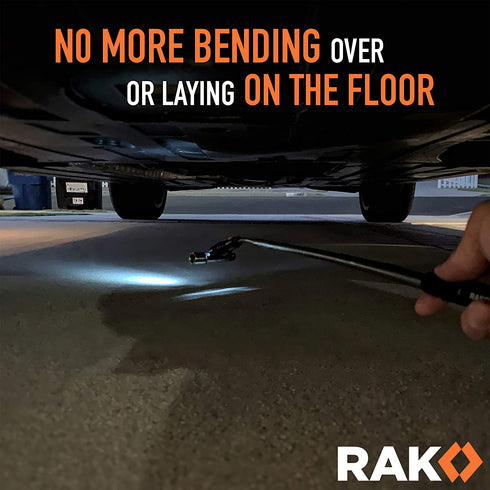RAK Magnetic Pickup Tool - Telescoping Magnet Stick with 3 LED Lights and Extendable Neck up to 22 Inches - Gifts for Dad, Husband, Truck Driver, Handy Men or Women