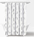 Lush Decor Pineapple Toss Shower Curtain - Fabric Metallic Print Design, 72? x 72?, Silver and White (16T004356)