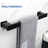 NearMoon Bath Towel Bar, Bathroom Accessories-Premium Thicken Space Aluminum Square Shower Towel Rack for Bathroom/Kitchen, Towel Holder Wall Mounted (16 Inch, Matte Black)