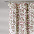 Lush Decor, Purple Weeping Flower Shower Curtain-Fabric Floral Vine Print Design, x 72 Gray