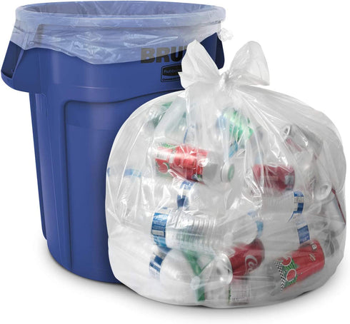 33 Gallon Clear Trash Bags - (Huge 100 Pack) - 33" x 39" - 1.5 MIL (eq) - CSR Series - Heavy Duty Industrial Liners Clear Garbage Bags for Recycling, Contractors, Storage, Outdoor