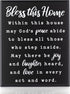 Bless this Home Wall Decor House Blessing Plaque - Housewarming Present for New Home Living Room Art or Farmhouse Entryway Sign - Homeowner Gift Religious Christian Decoration