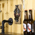 MyGift Wall Bottle Opener - Rustic Burnt Wood Western-Inspired Hanging Beer Bottle Cap Opener with Dual Old Wild West Six Shooter Revolvers Design