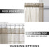 Taupe Curtains 84 Inches Long for Living Room 2 Panels Rod Pocket Linen Look Weave Textured Window Drape Light Filtering Curtain Semi Sheer for Bedroom Dining Rustic Farmhouse Style 52x84 Length Brown