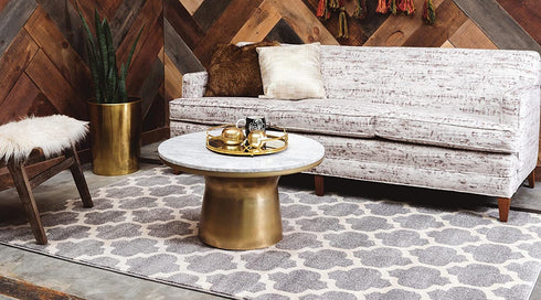 Unique Loom Trellis Collection Modern Morroccan Inspired with Lattice Design Area Rug, 2 ft 2 in x 3 ft, Gray/Beige