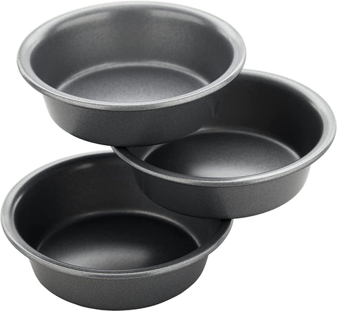 Wilton Mini Round Cake Pans, STD, SilverWilton Non-Stick Mini Round Pan Set, 3-Piece, Steel