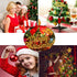 2Pc Mini Christmas Tree 20in &12in Tabletop Mini Xmas Tree Set with Lights,DIY Artificial Christmas Small Tree with Hanging Ornaments for Bedroom Dining Table Christmas Decor (A+B)