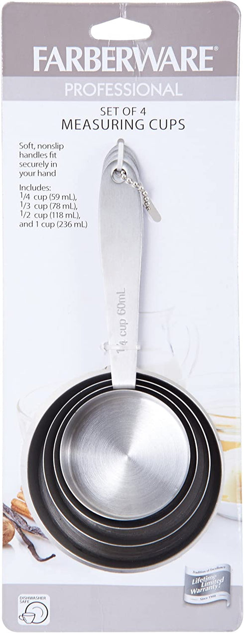 Farberware - 5203584 Farberware Professional Stainless Steel Measuring Cups, Set of 4